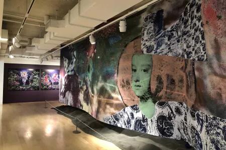 在非洲离散族群博物馆的展厅里可以看到一幅高级格斗壁画. 贝博体彩app、加利福尼亚.