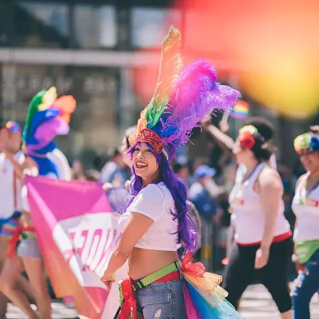 Mulher no Pride em São Francisco