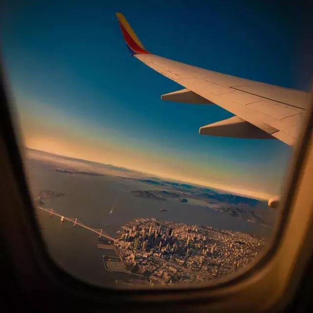Vista de São Francisco de um avião